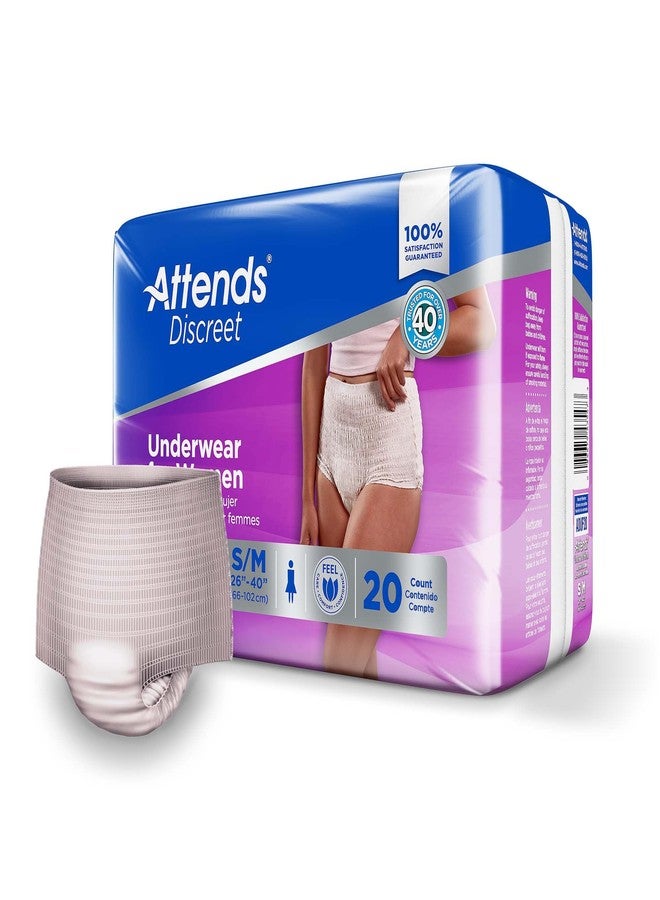 Attends Discreet Disposable Underwear Female Pull On with Tear Away Seams Medium, ADUF20, 20 Ct - Image 2